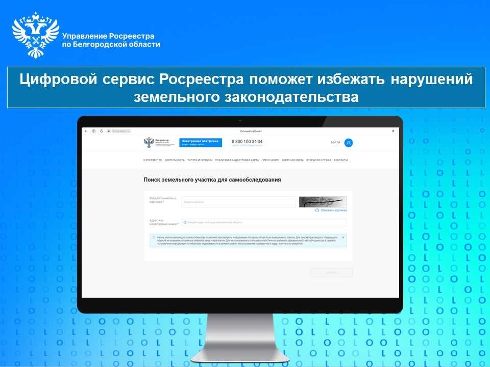 Цифровой сервис Росреестра поможет избежать нарушений земельного законодательства.