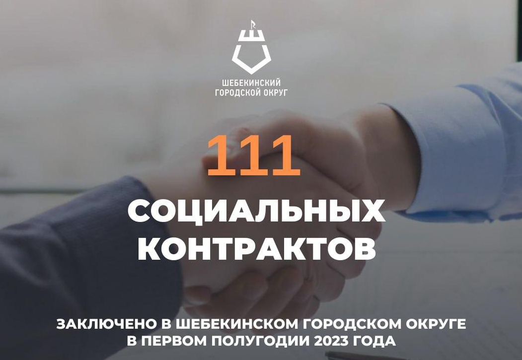 В Шебекинском городском округе в первом полугодии текущего года было заключено 111 социальных контрактов на общую сумму более 24 млн. руб..