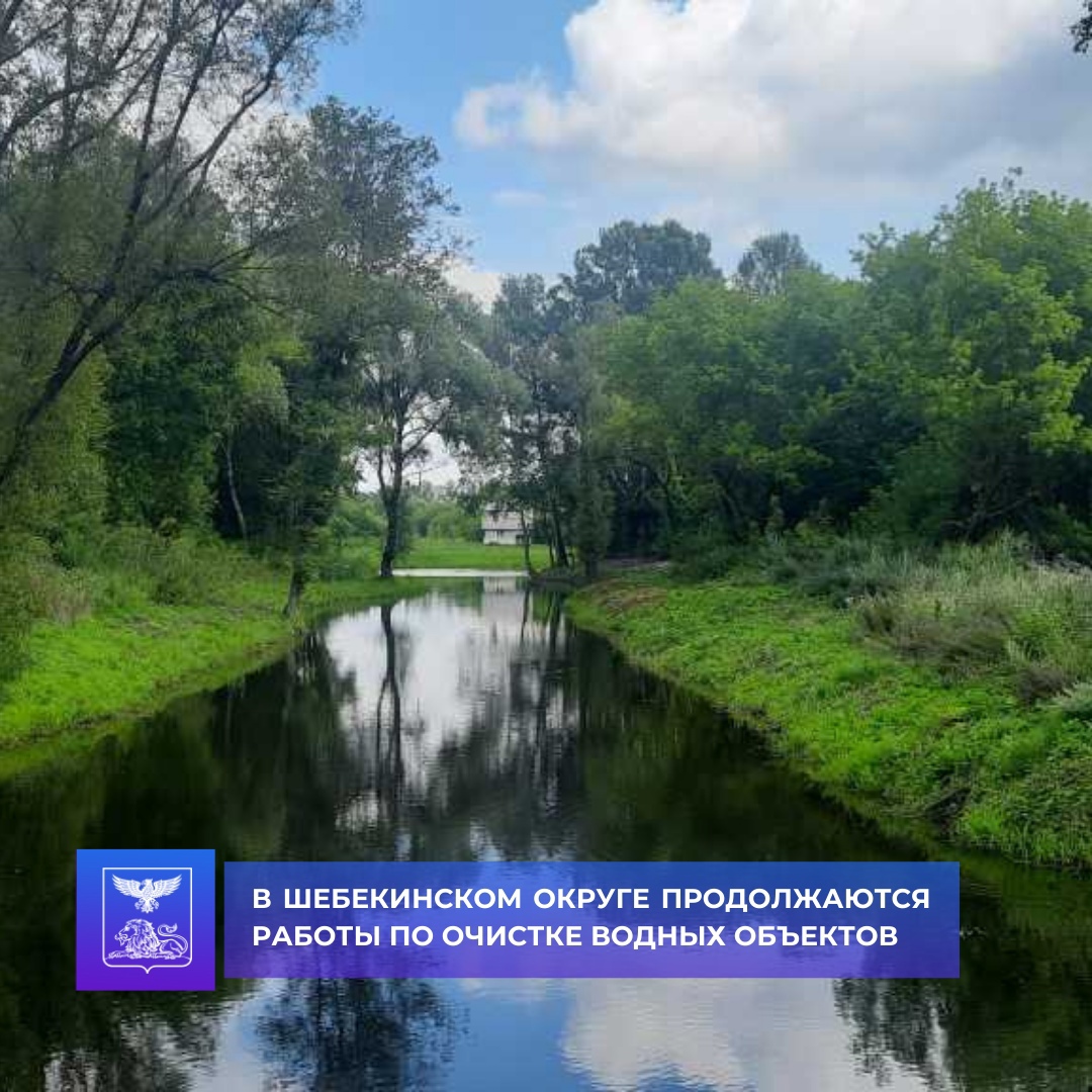 В селе Яблочково Купинской территории проведены работы по очистке реки Короча.