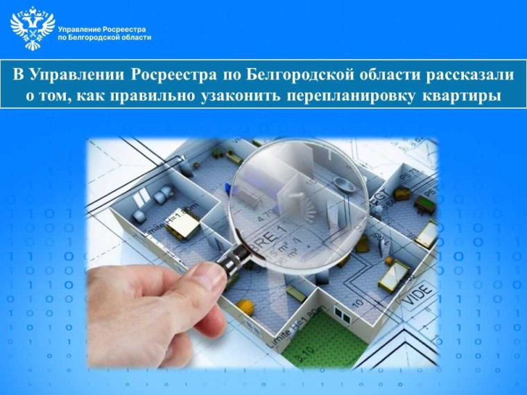 В Управлении Росреестра по Белгородской области рассказали о том, как правильно узаконить перепланировку квартиры. В Управлении Росреестра по Белгородской области рассказали о том, как правильно узаконить перепланировку квартиры.