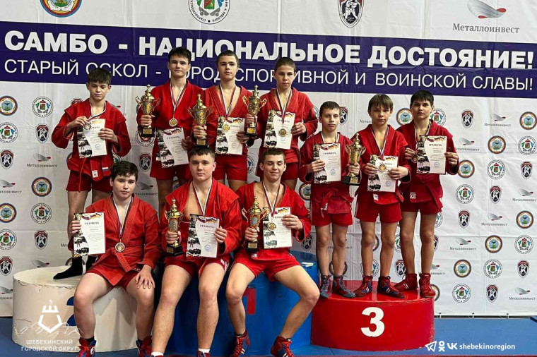 Шебекинские спортсмены поднялись на три ступени пьедестала в первенстве Старооскольского городского округа по самбо.