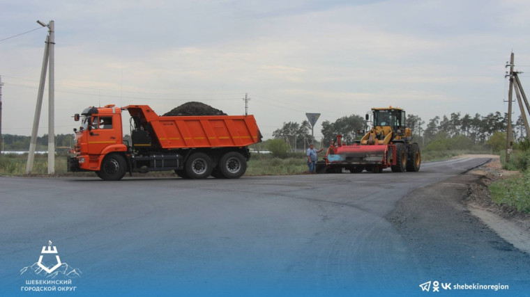 Продолжается капитальный ремонт областной дороги Шебекино–Муром–Середа.