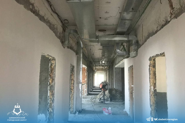 Продолжается ремонт Большетроицкой районной больницы.