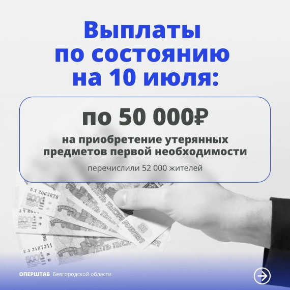 По поручению губернатора Вячеслава Гладкова выплаты жителям Шебекинского округа, которые не были зарегистрированы в муниципальном образовании, начнут перечислять сегодня.