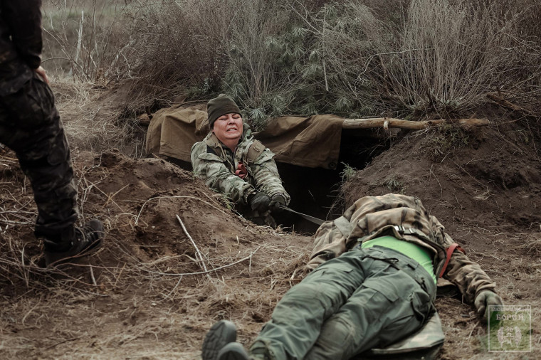 Наталья Колесникова с позывным «Рыба» – взводный медик батальона Шебекинской территориальной самообороны «Бастион».